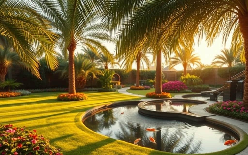 تنسيق حدائق حي السليمانية بالرياض | تصميم لاندسكيب عصري للفلل والقصور